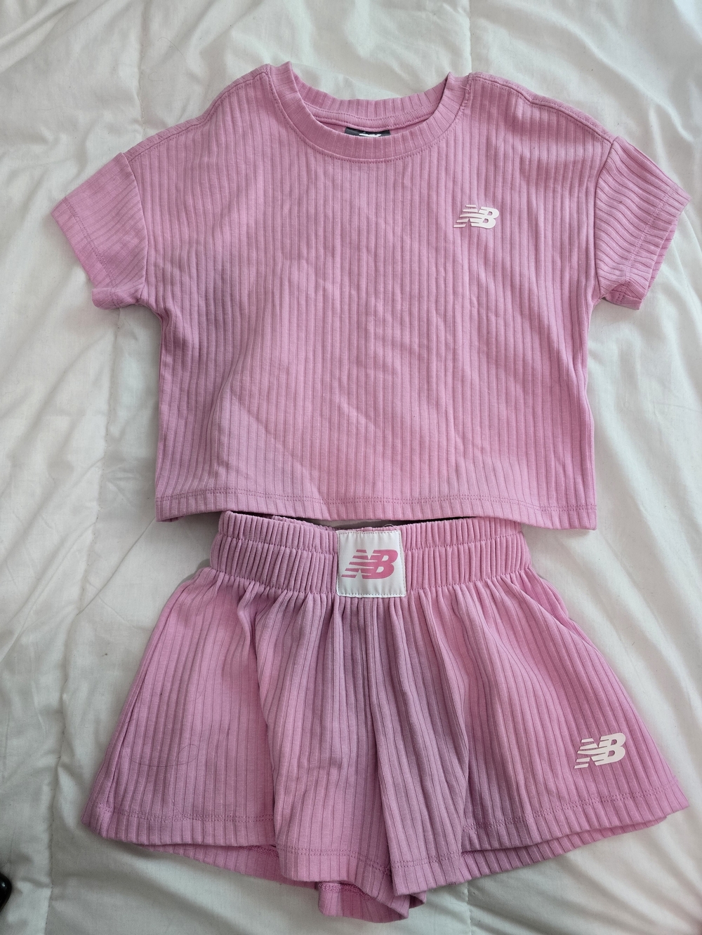 New Balance Pink Kids Ribbed Bottoms